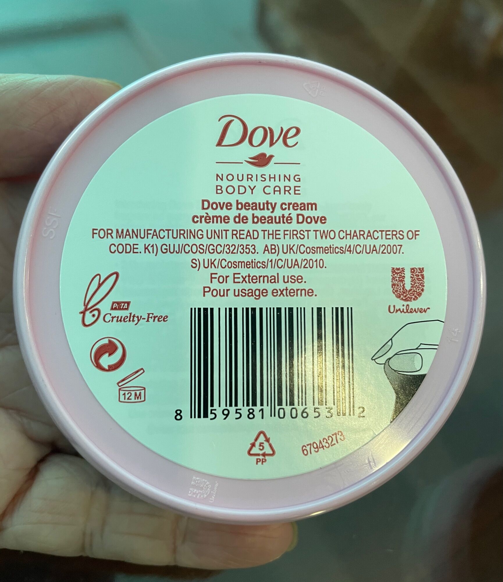 Kem dưỡng da mặt và body Dove 75ml