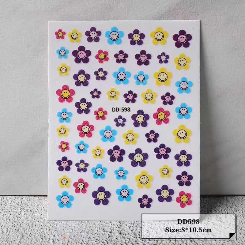 Hình Dán 3D trang trí móng, sticker hoa trang trí móng