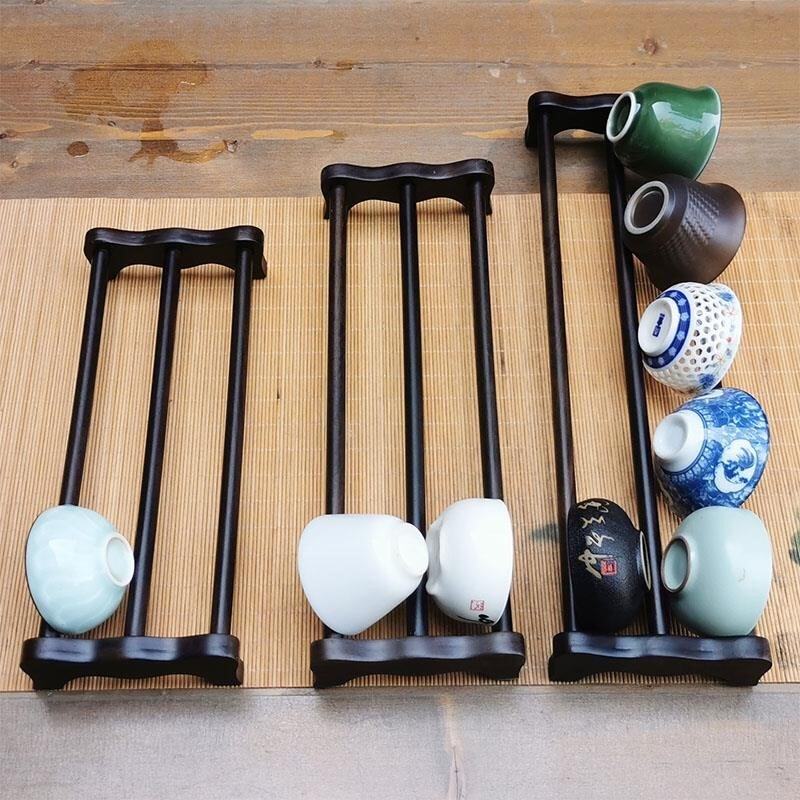 Kệ Để Cốc Trà Đạo Khay Trà Tre Gỗ Sưa Gỗ Đàn Hương Đen Kệ Để Cốc Sản Phẩm Kệ Để Đồ Dụng Cụ Pha Trà Kung Fu Phụ Kiện Đựng Ráo Nước