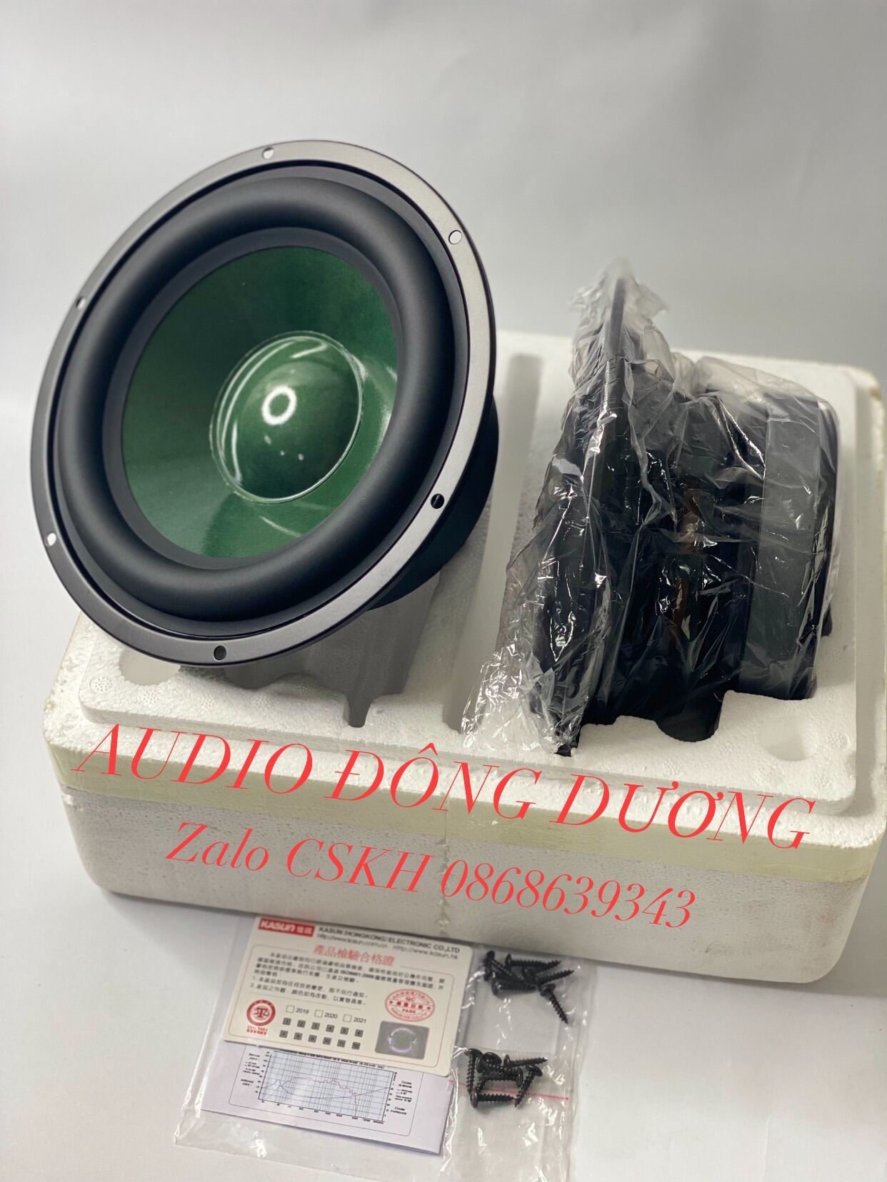 CỦ LOA BASS SUB 20 CHÍNH HÃNG KASUN HỒNG KÔNG - LOA 2 TẤC. 