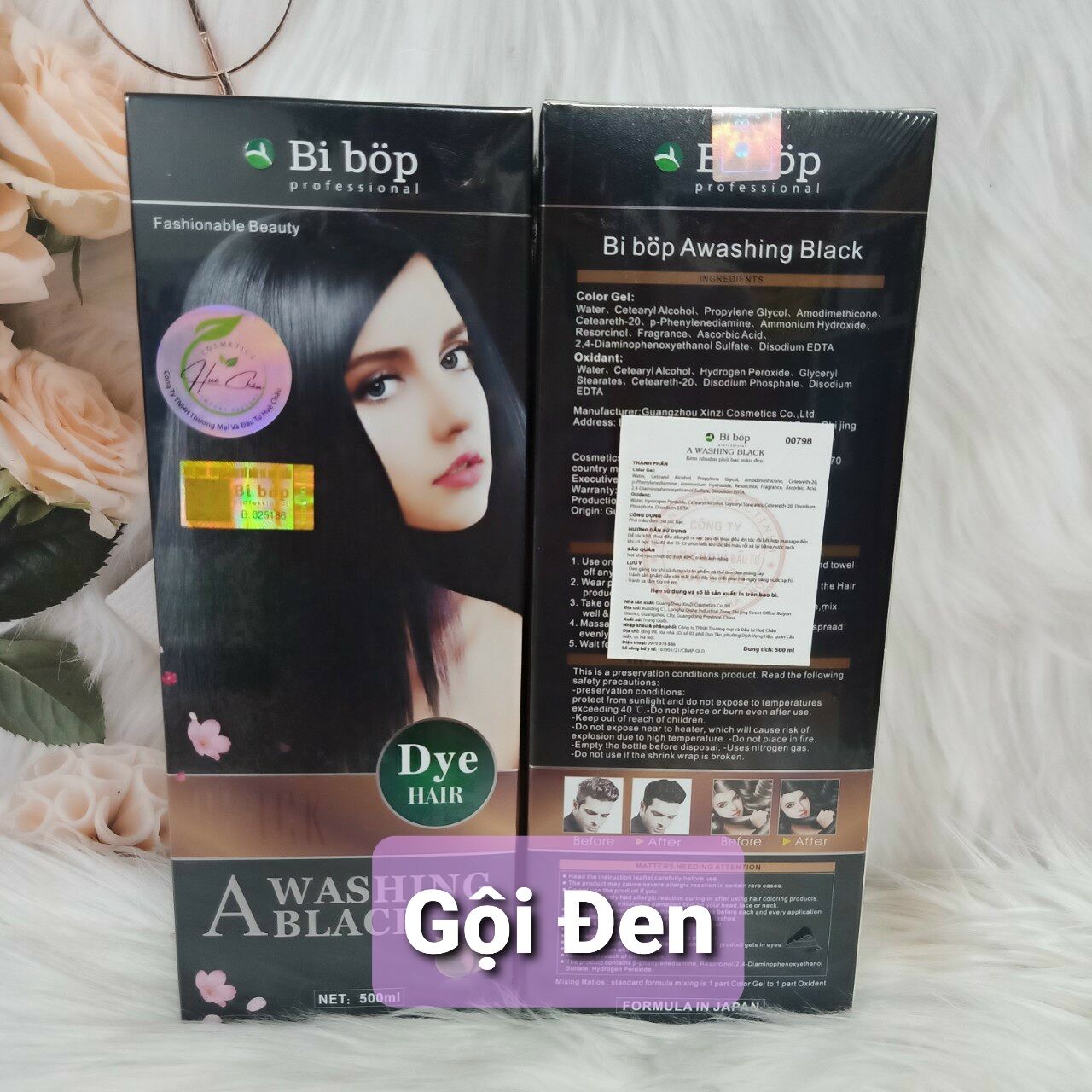 (CHÍNH HÃNG) Dầu Gội Đen - Nâu Bibop 500ml 2022