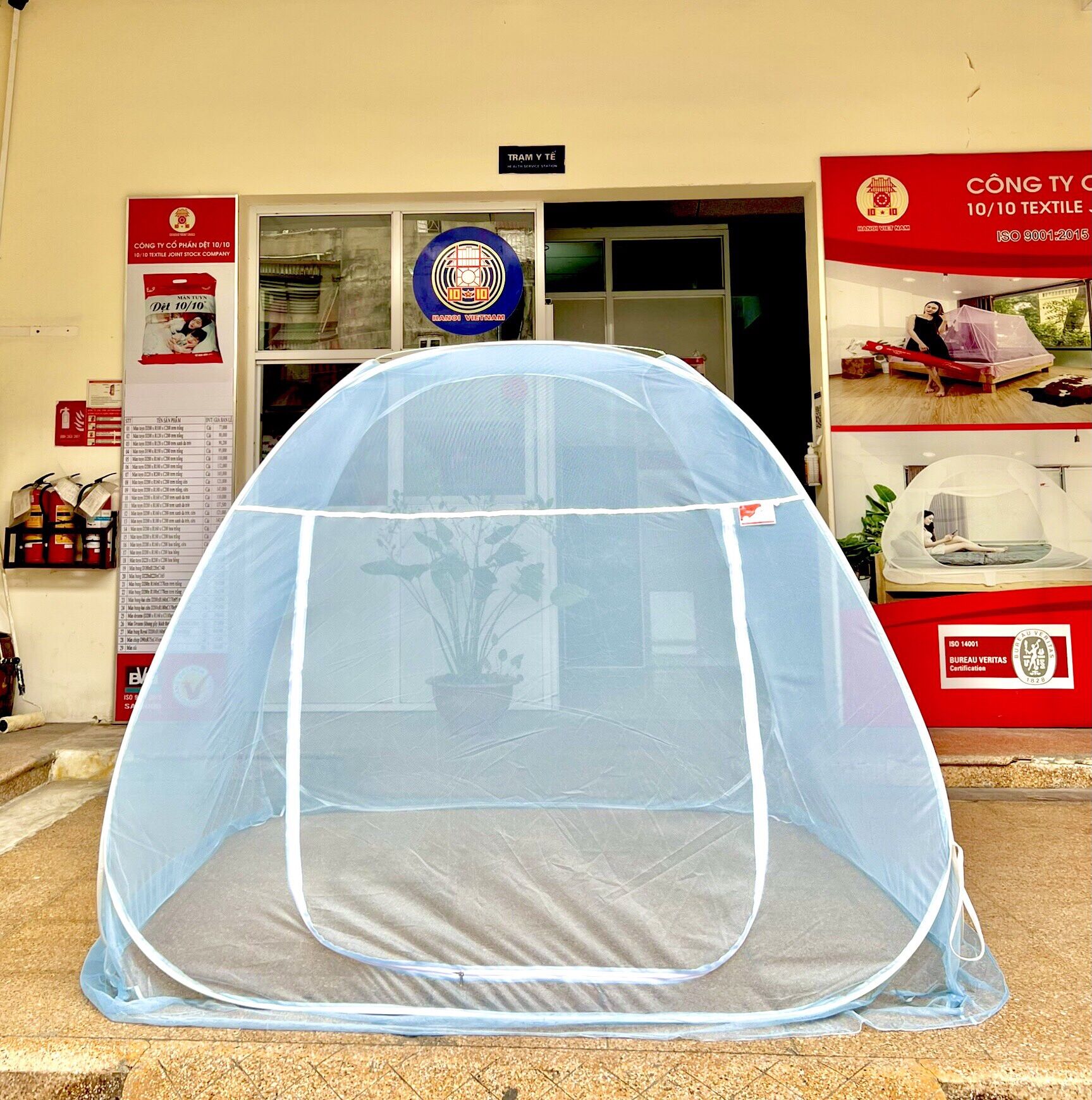 Màn bung xanh melody 1m6 - 1 cửa
