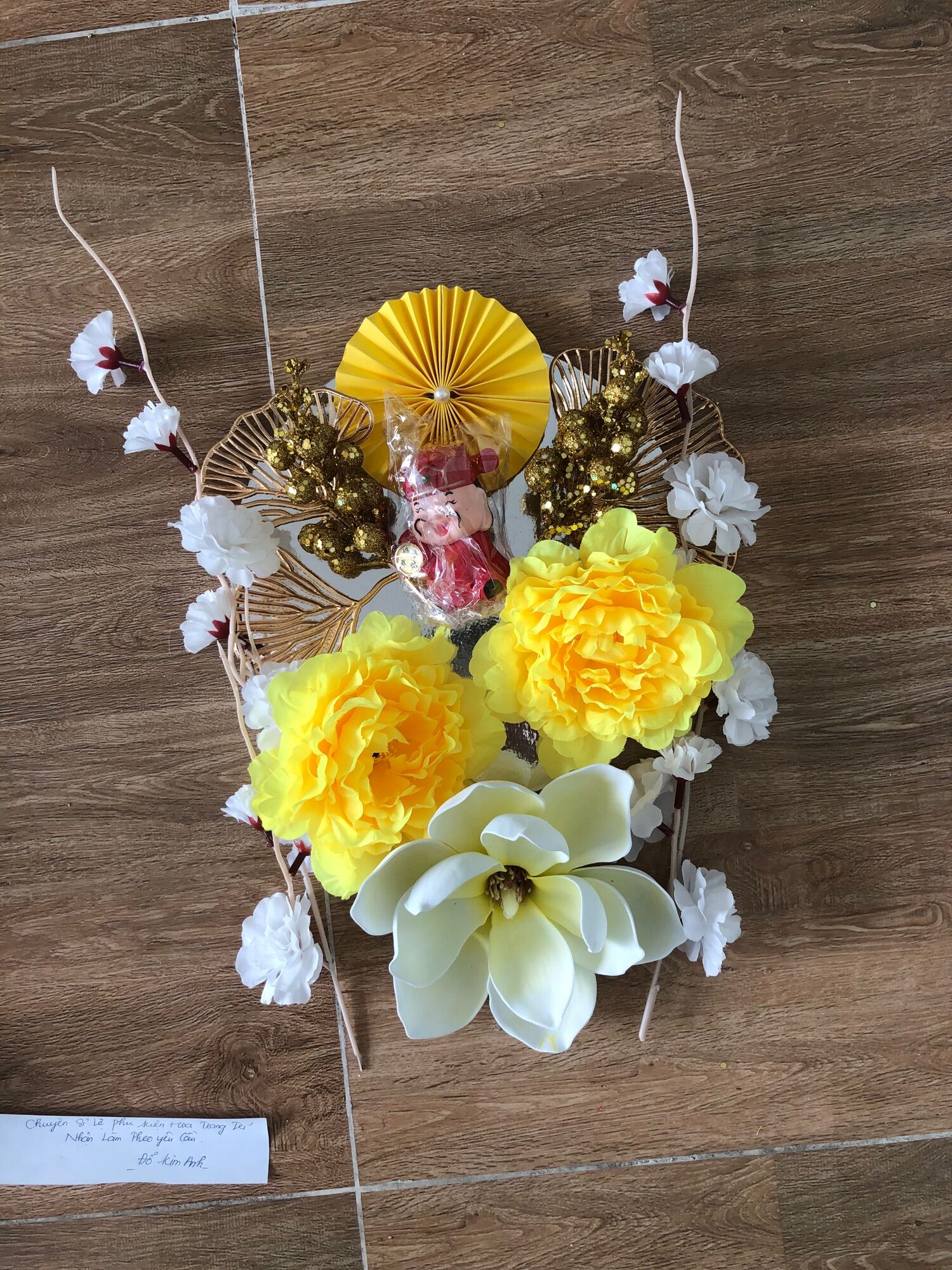 Set trang trí tháp bánh tết(tặng kèm keo nến)