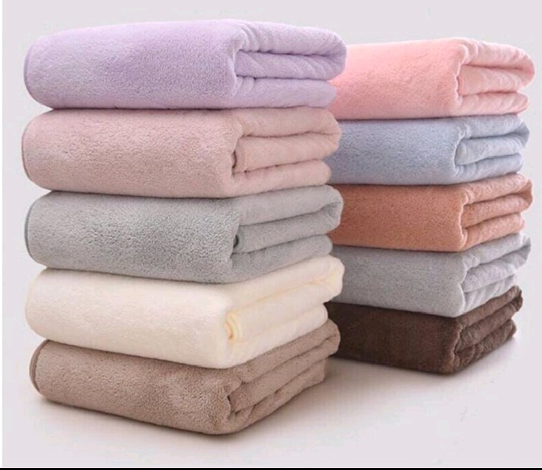 Khăn Tắm Hàn Quốc Màu Trơn Size Lớn 70cmx140cm
