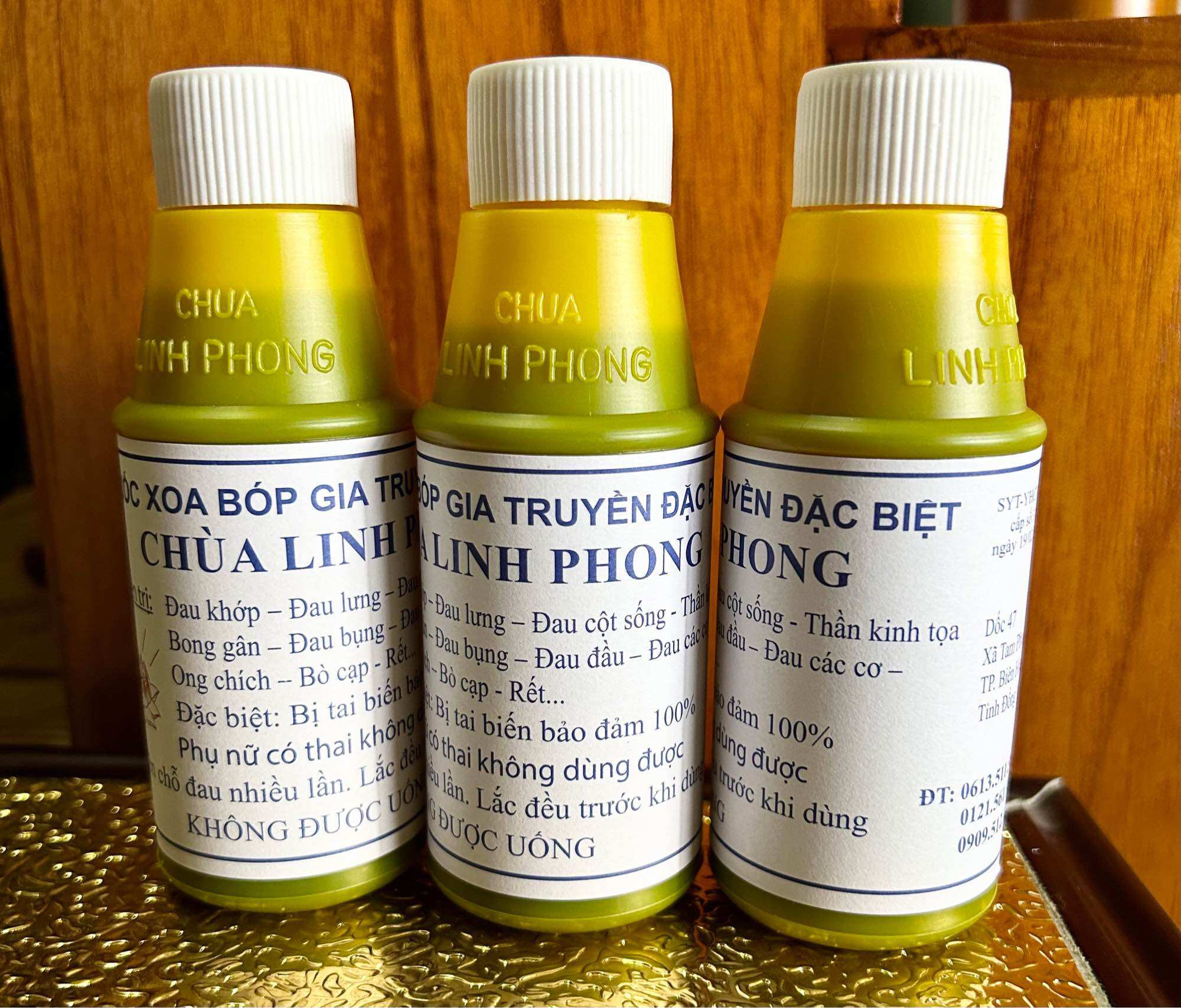 COMBO 10 CHAI DẦU XOA BÓP CHÙA LINH PHONG