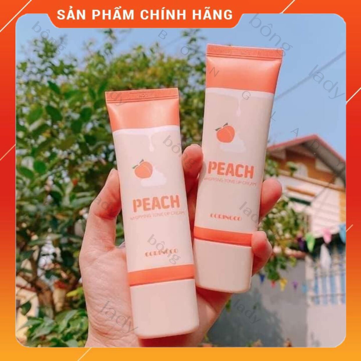 Kem Đào Dưỡng Trắng Nâng Tông Da Coringco Peach Whipping Tone Up Cream 50Ml