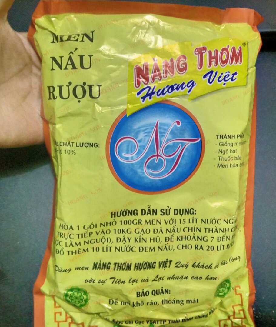 Men nấu rư.ợu Nàng Thơm Men cay sản xuất từ nấm vi sinh gói 500g