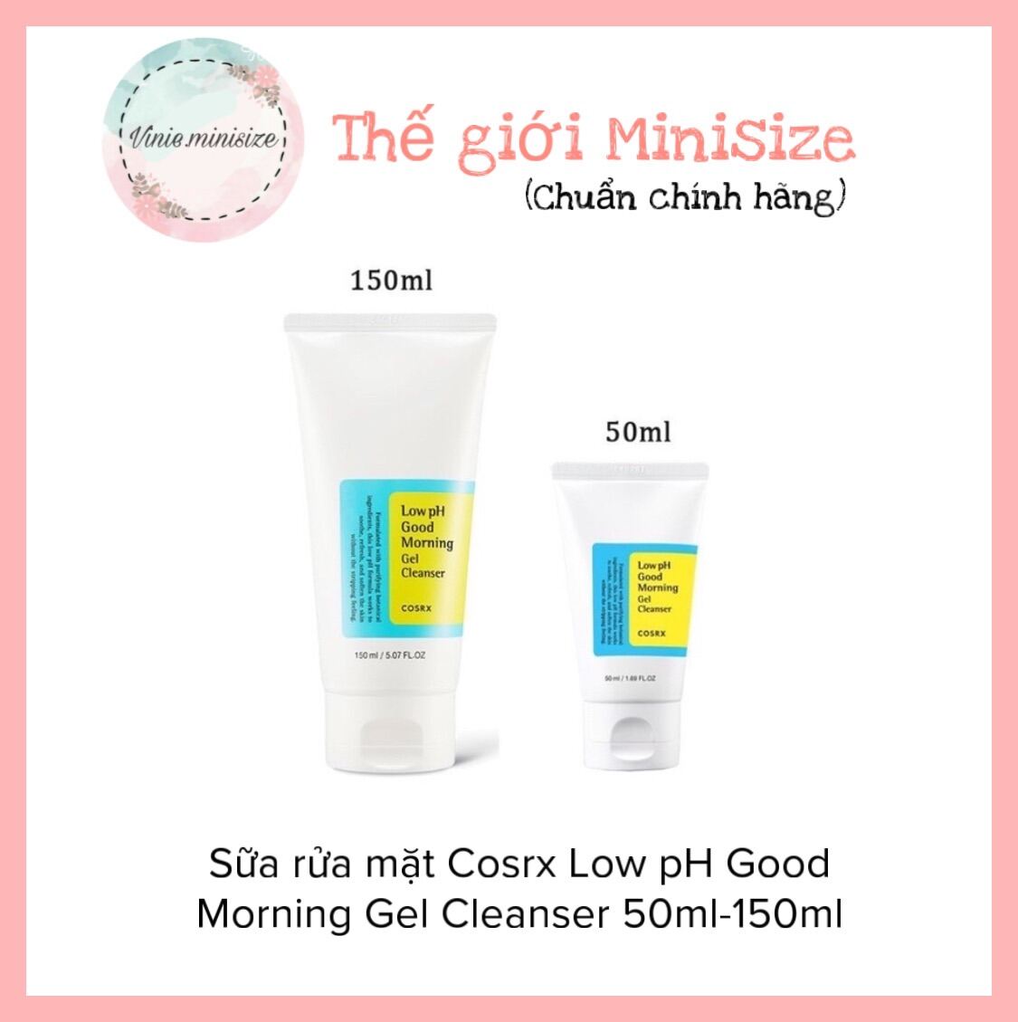 Sữa rửa mặt Cosrx Low pH Good Morning Gel Cleanser 150ml - 50ml | Vinie.minisize