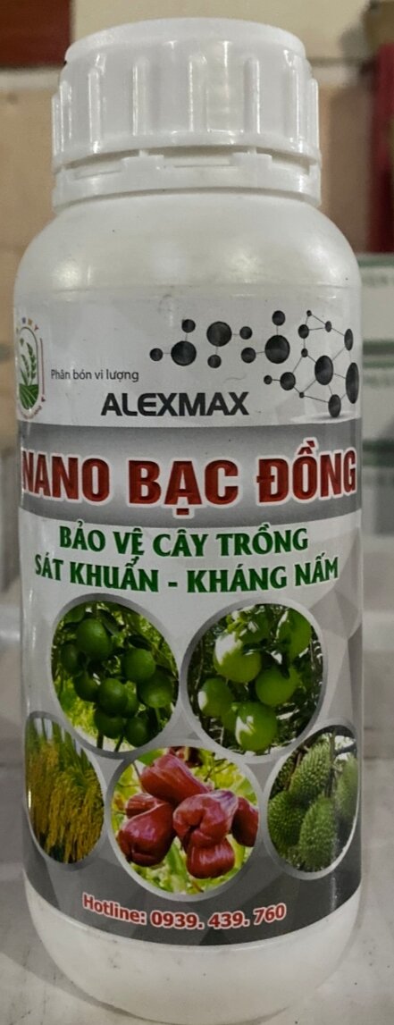 Nano bạc đồng, sạch nấm, cháy lá, vàng lá, diệt khuẩn bảo vệ cây trồng