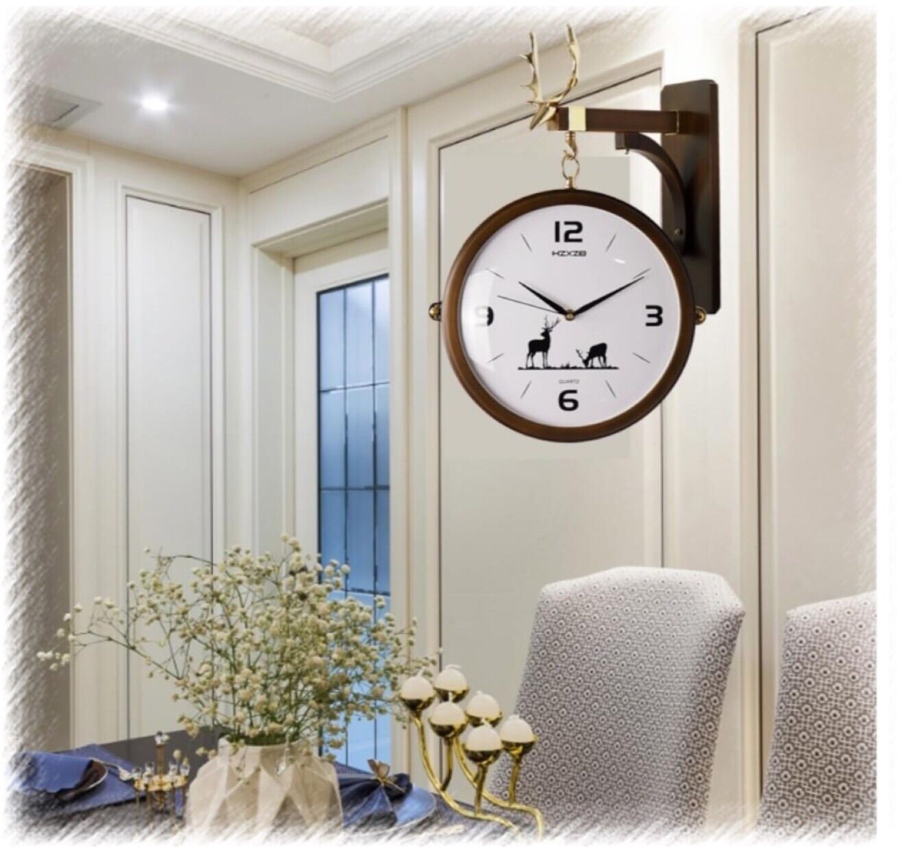 ĐỒNG HỒ HAI MẶT TREO TƯỜNG