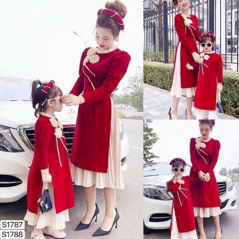 Ngọc bích jewerly accessories - set áo dài cho mẹ & bé diện tết vui xuân cực xinh siêu hot - thời trang đẹp độc lạ