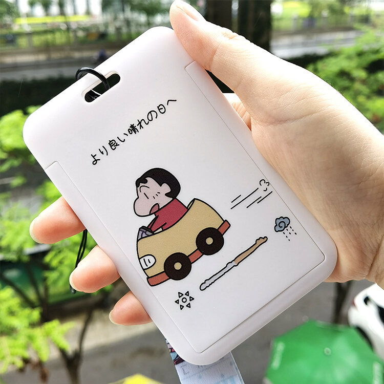 Bao Đựng Thẻ Xe Buýt Mới Crayon Shin-chan Đáng Yêu Bao Đựng Thẻ Giao Thông Tàu Điện Ngầm Thẻ Ăn Học Sinh Kiểm Soát Truy Cập Bao Đựng Giấy Tờ