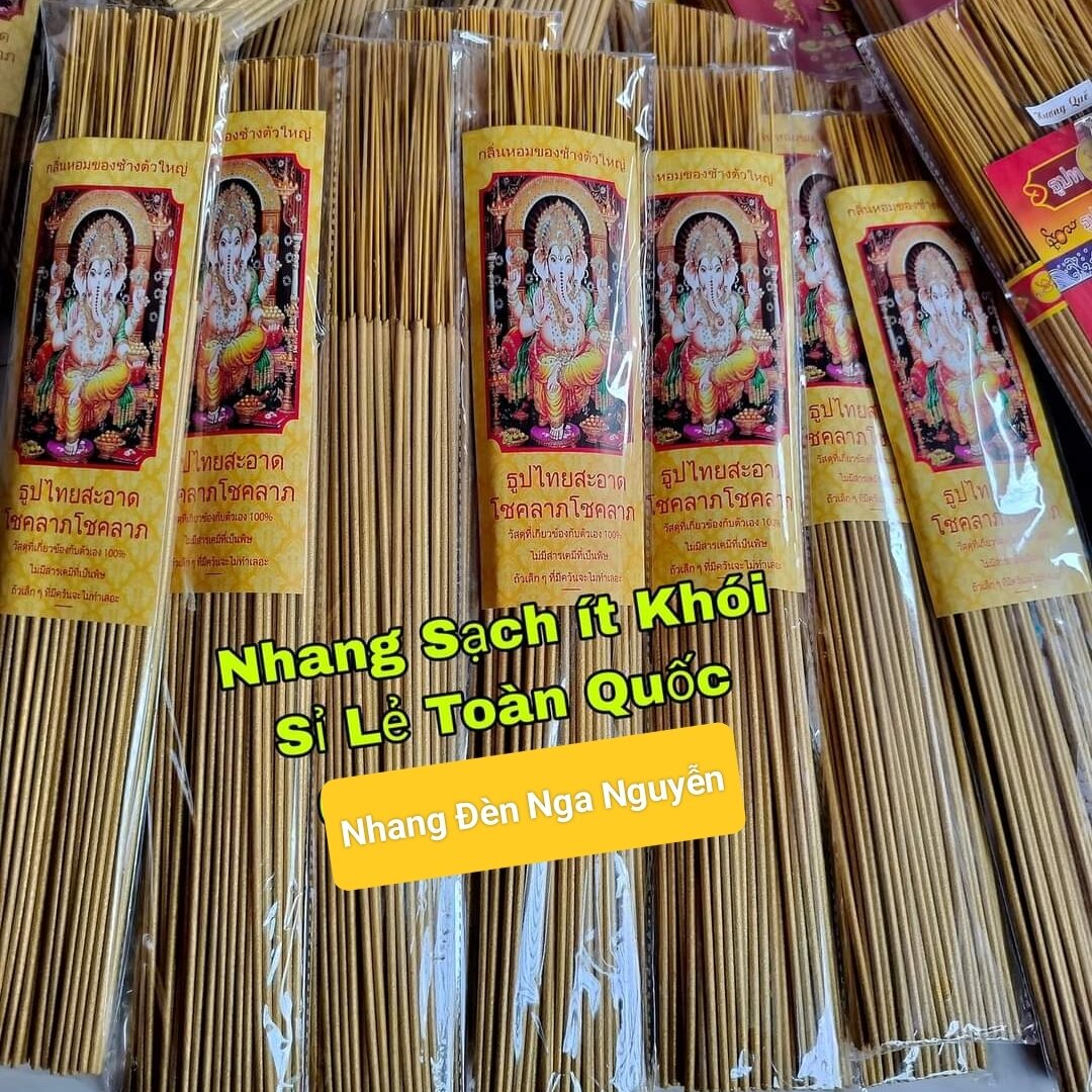 Nhang cuộn tàn vàng Thần Voi Thái Lan thơm hương Lài 79 cây