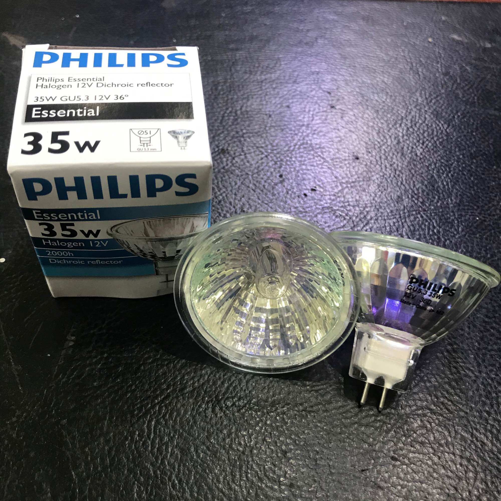 Bóng chén Halogen điện áp 12v đui ghim Mr16