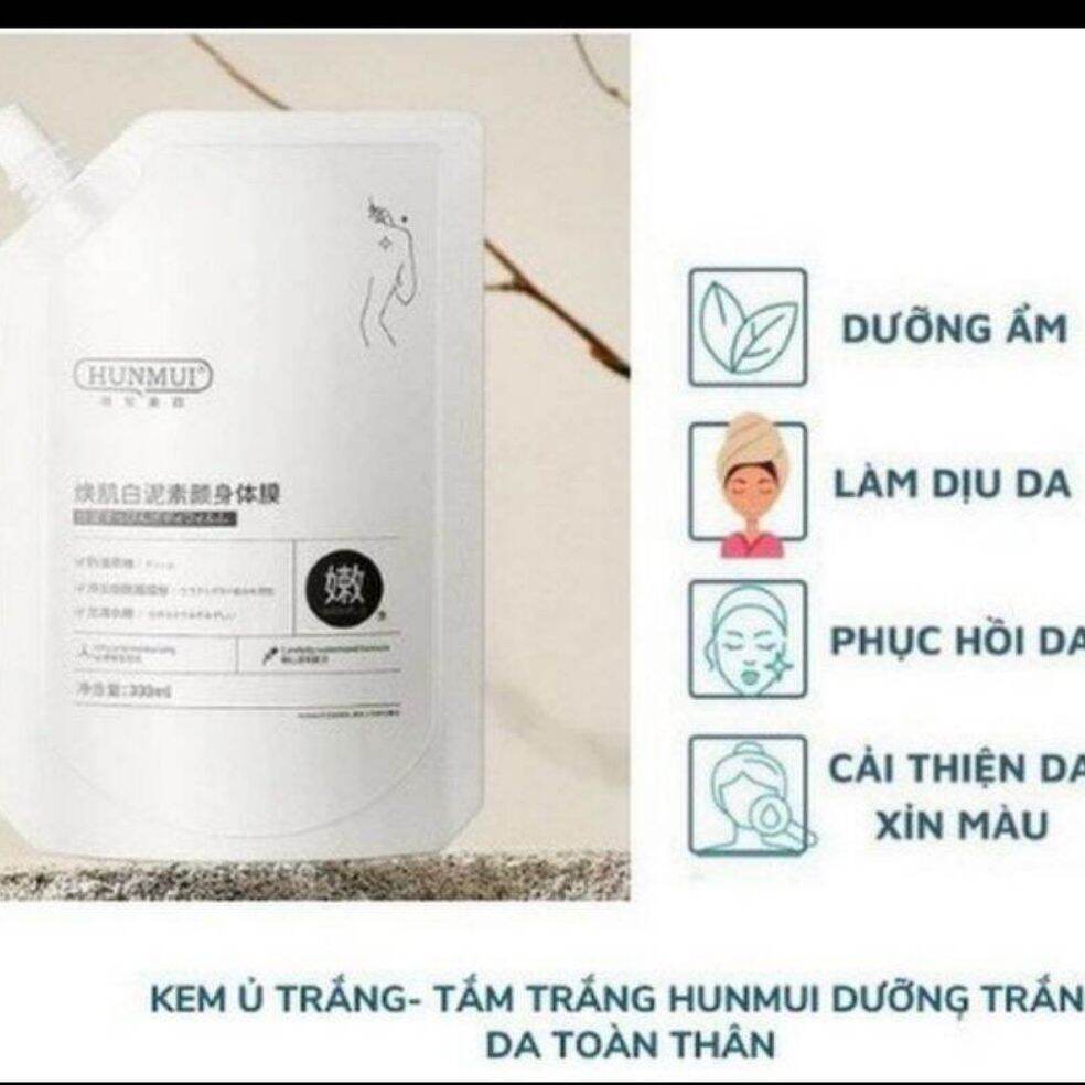 Kem Ủ Trắng- Tắm Trắng HUNMUI dưỡng trắng da toàn thân 300g - H.E.E COSMETIC