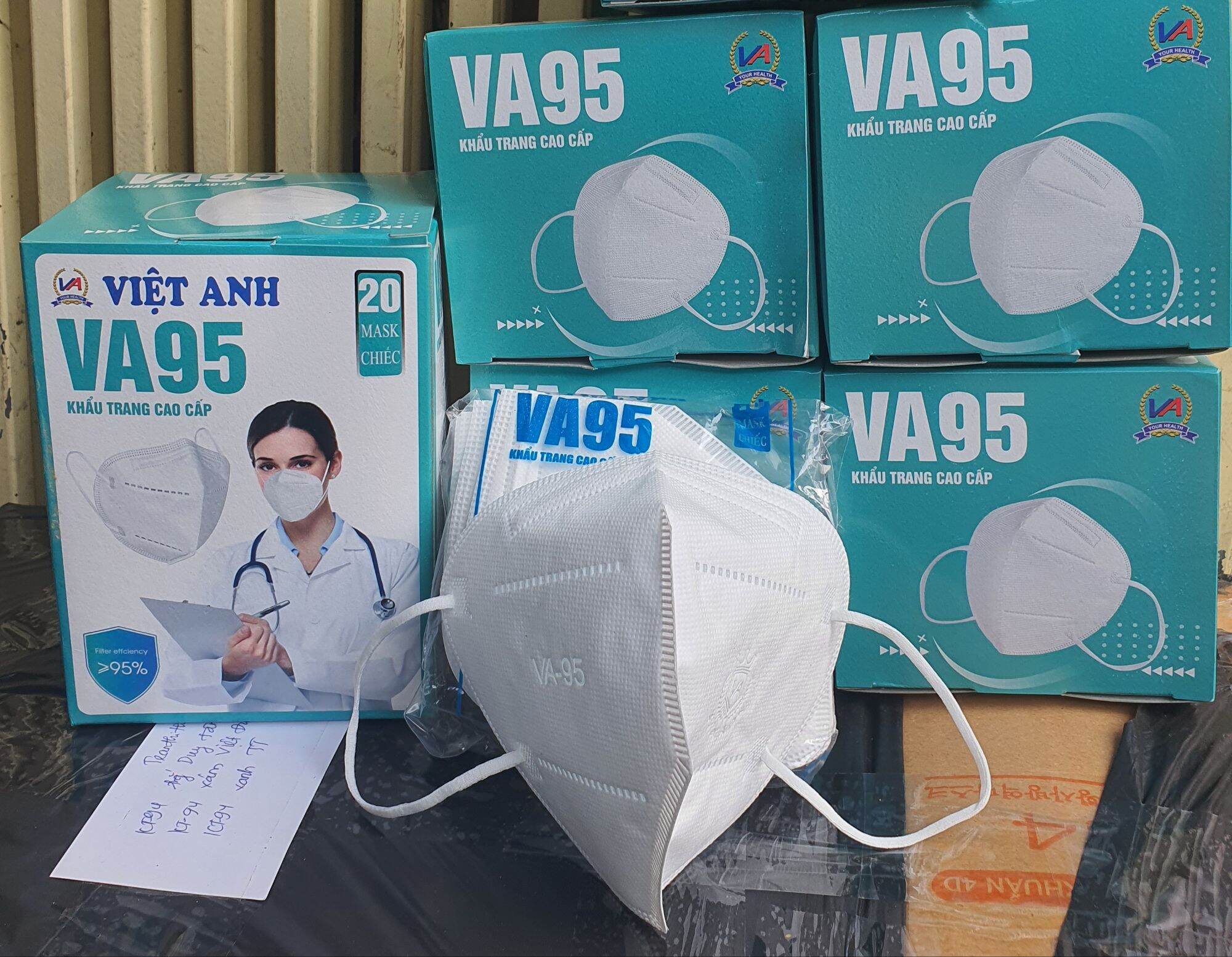 Bán sỉ 200 chiếc khẩu trang N95 không van 5 lớp