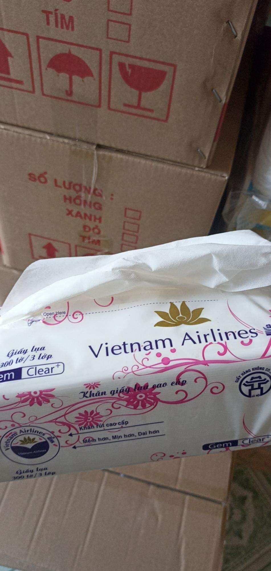 COMBO THÙNG 40 GÓI RÚT LỤA HÀNG KHÔNG( VIETNAM ARLINE)- TẶNG KHẨU TRANG KF94