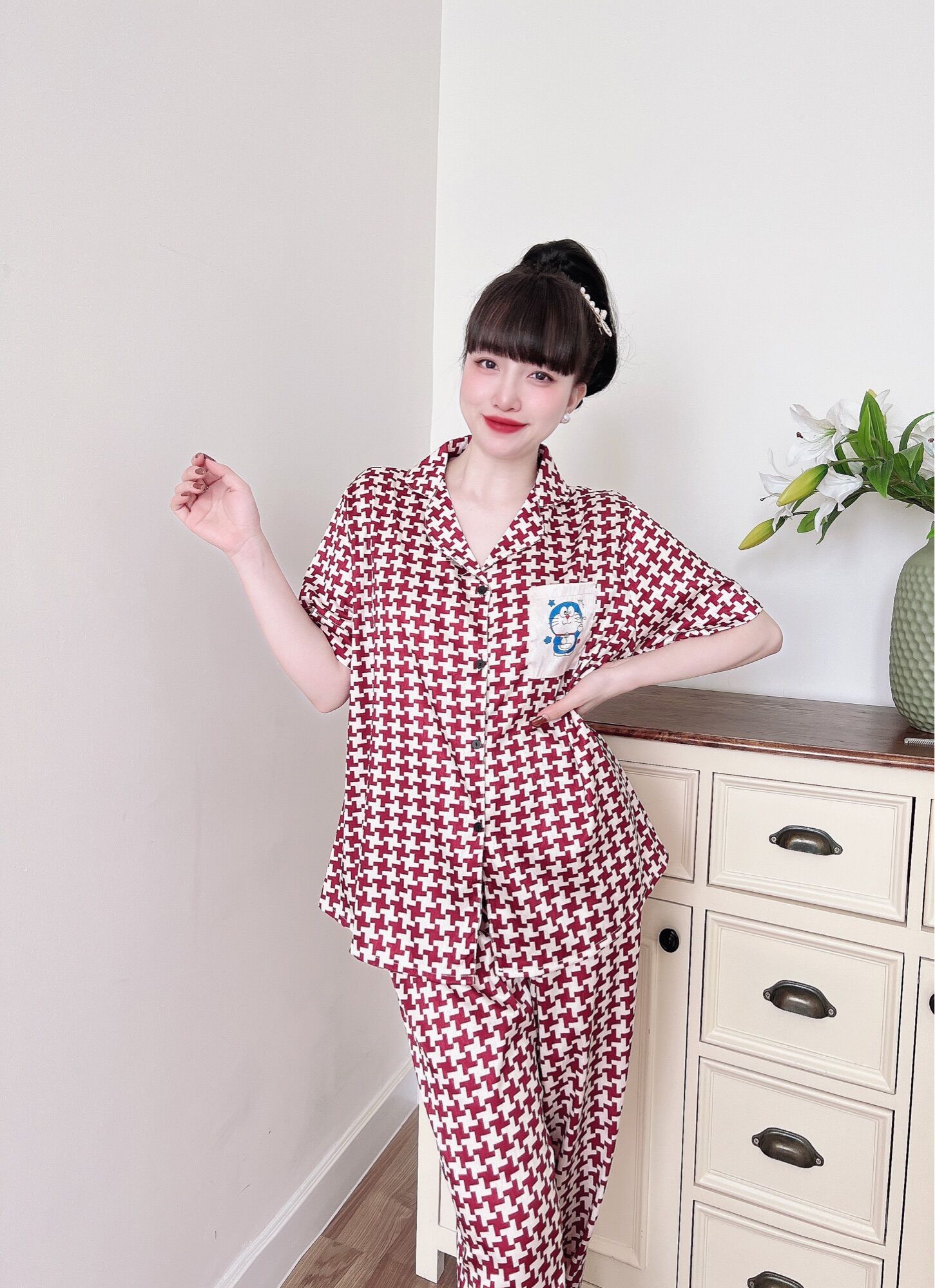 (LỤA XƯỚC CAO CẤP) Đồ bộ Bigsize 50-100kg Lụa xước ánh kim mịn mát Y