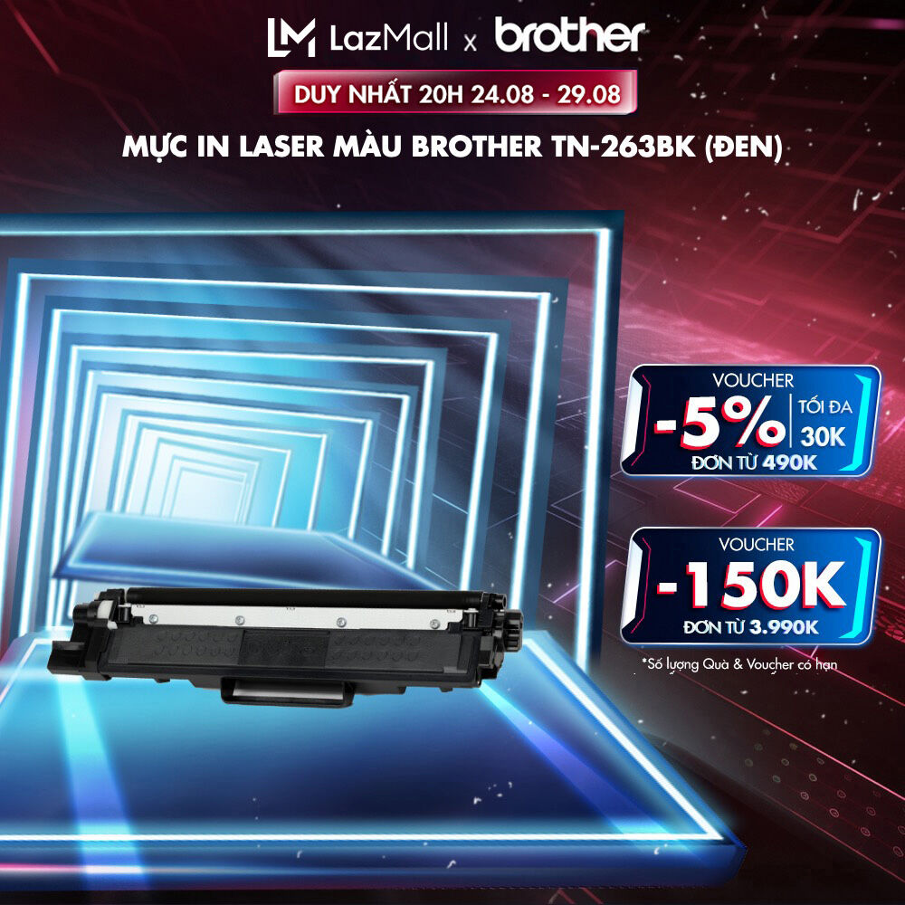 Mực in laser màu brother tn-263bk cho máy in hl-l3230cdn/ dcp-l3551cdw/ mfc-l3750cdw