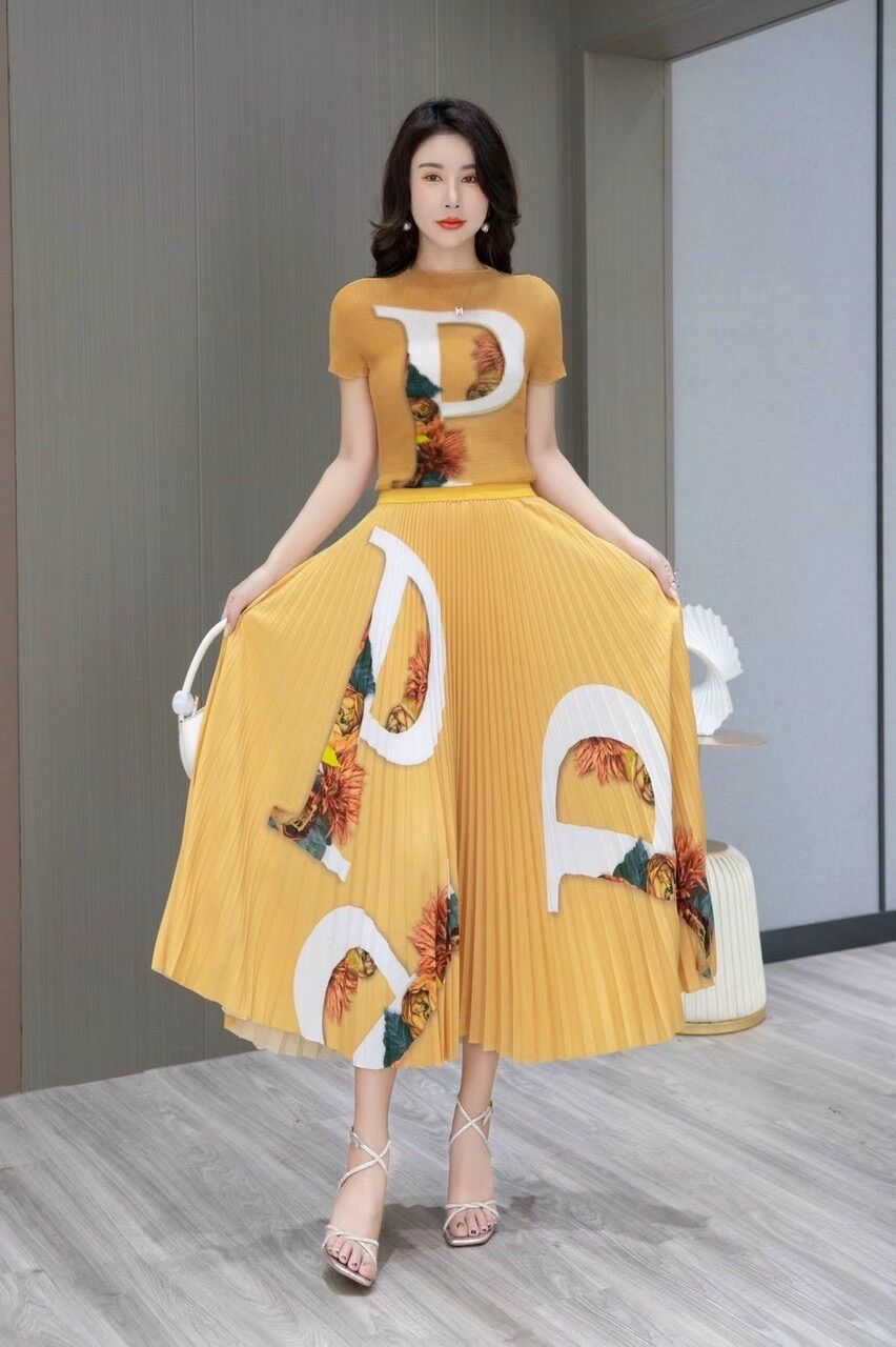 ĐẦM LỤA HOẠ TIẾT DẬP LY CAO CẤP