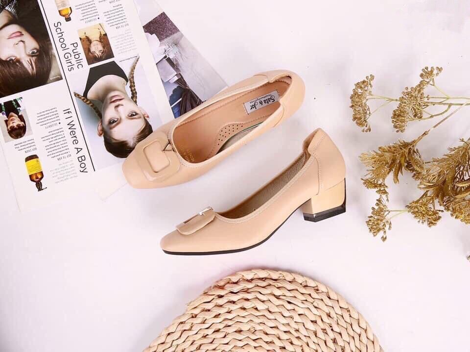 [HCM]Giày cao gót 3 phân Thiên Hương TH 8078