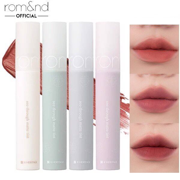 Son kem romand see-through matte tint 3,8g tone màu 07, 08, 09