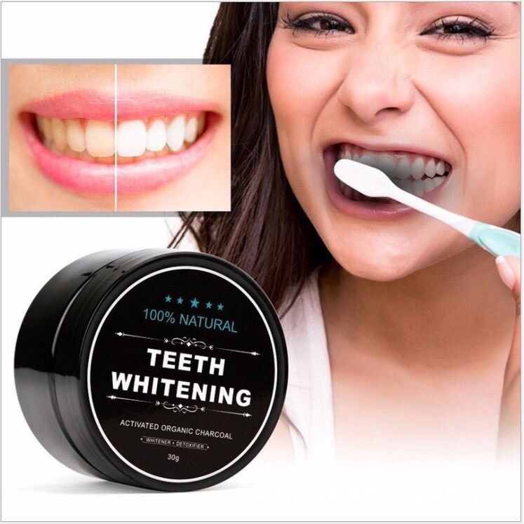 Bột trắng răng than tre hoạt tính 100% natural teeth whitening
