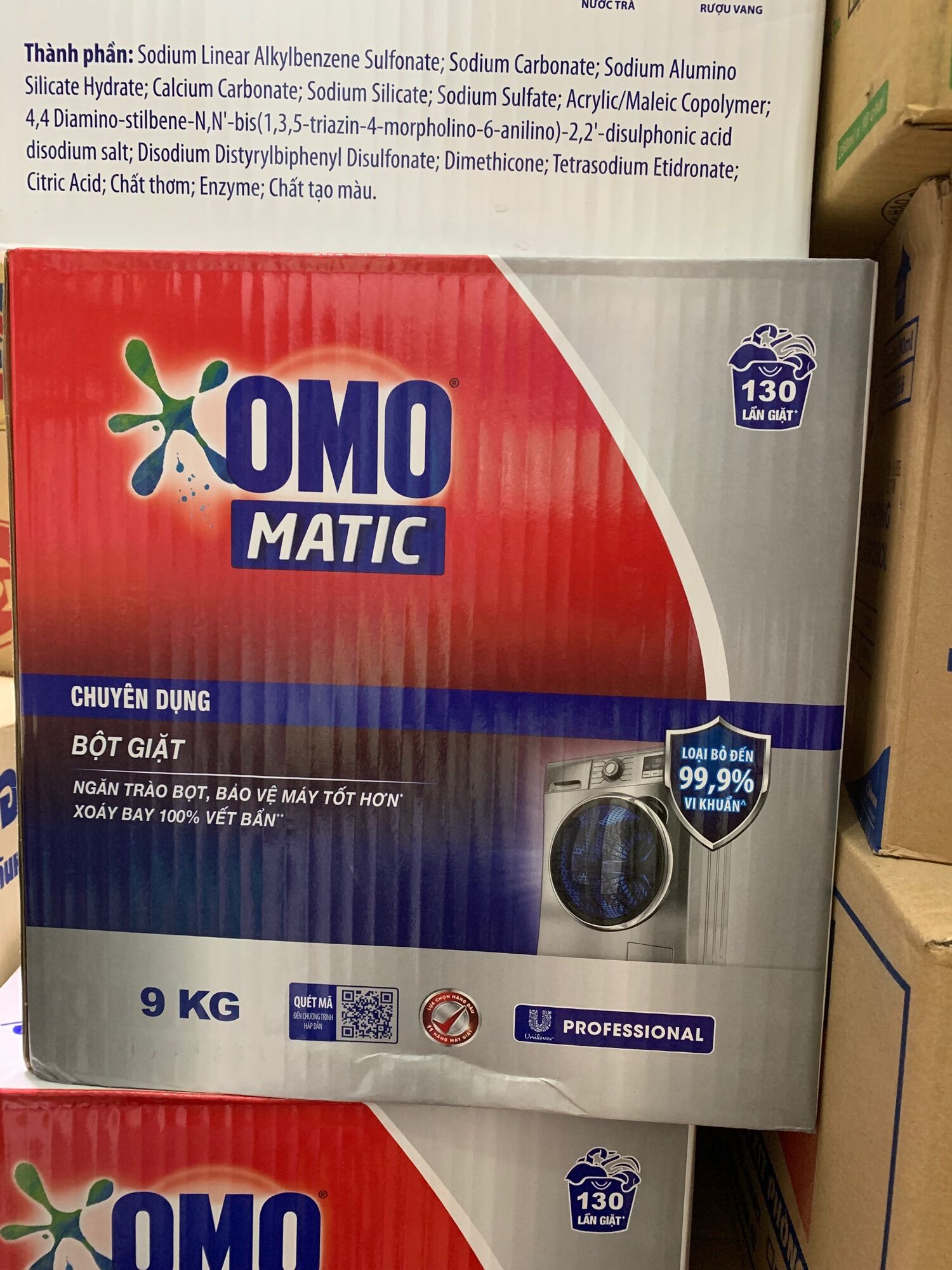 Bột giặt omo chuyên dụng 9kg