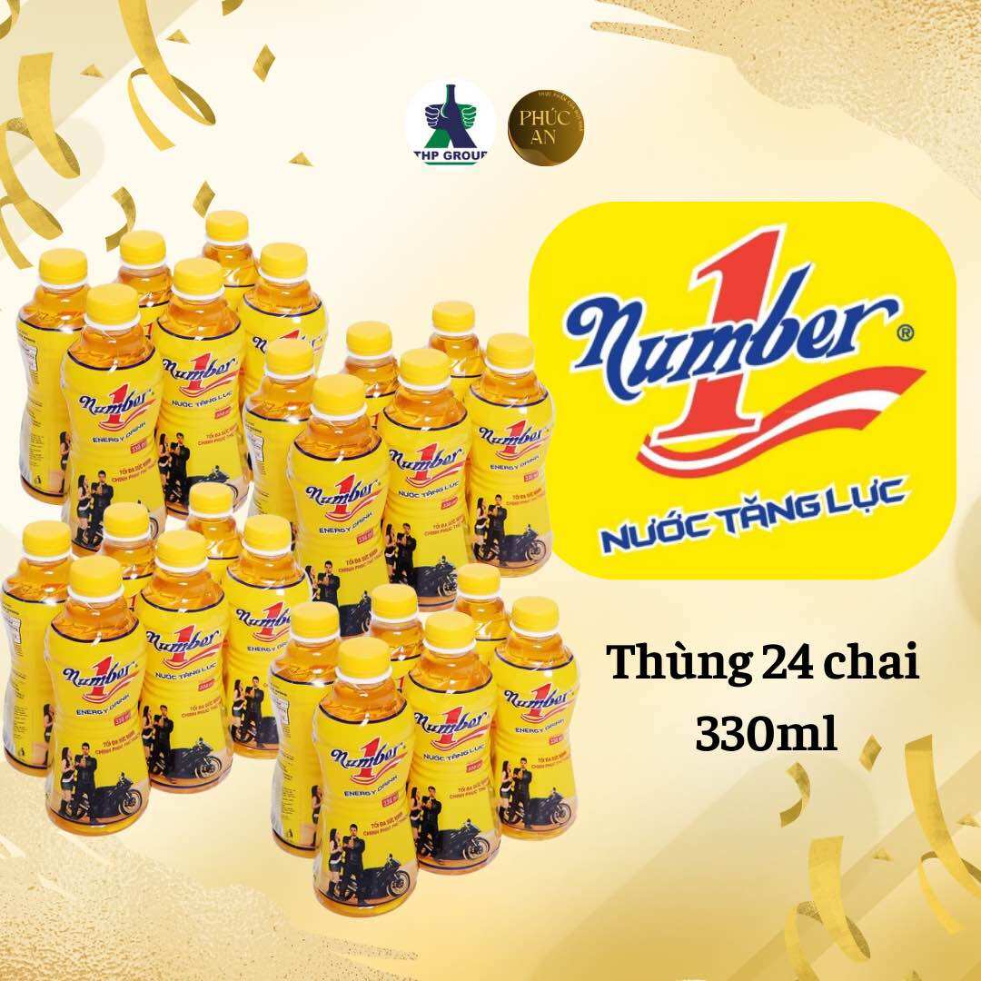 Thùng 24 chai nước tăng lực NUMBER ONE 330ml