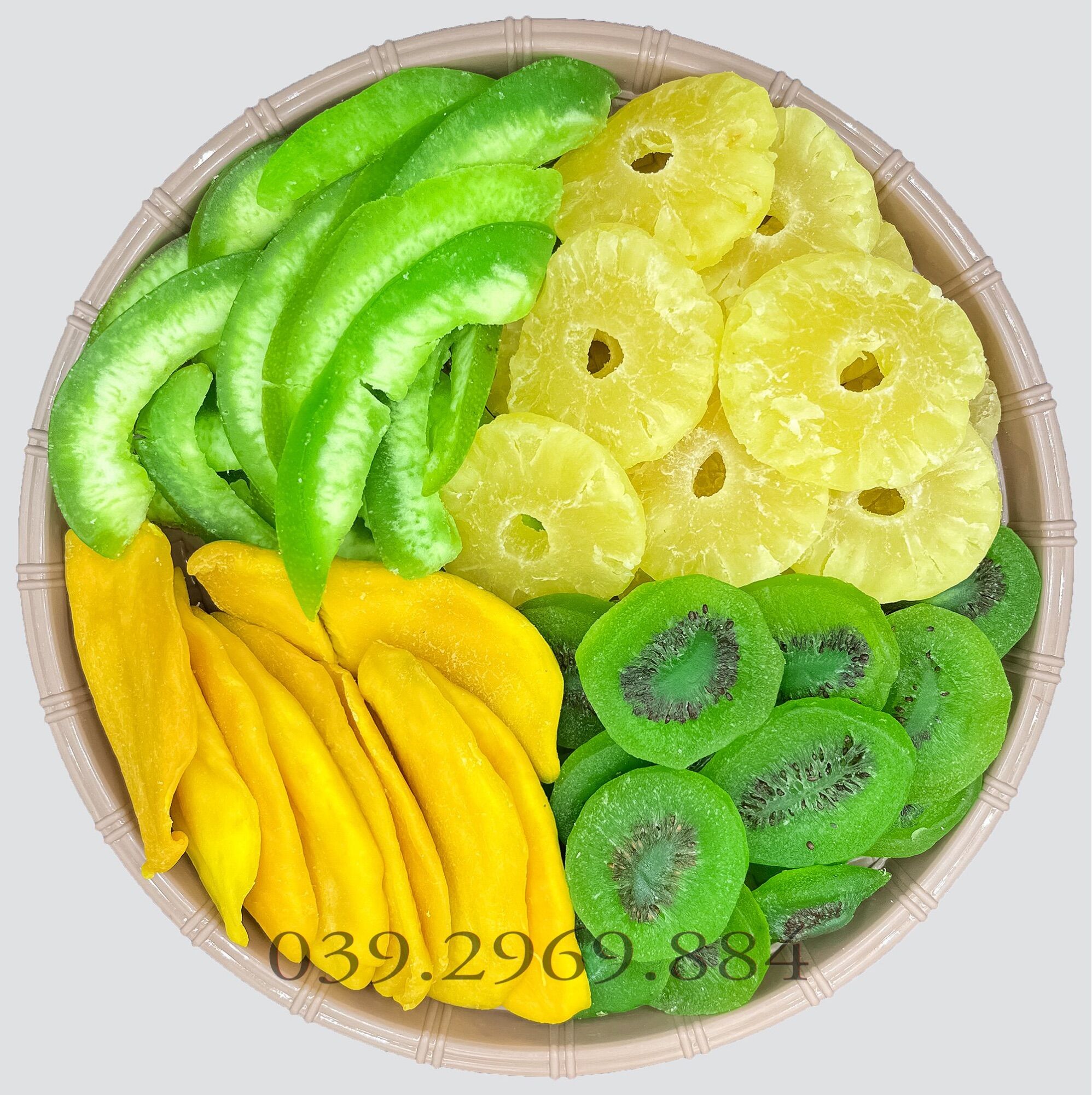 Mix 4 loại trái cây sấy dẻo 250g/ 500g/ 1kg - mứt tết - bánh kẹo đồ ăn vặt