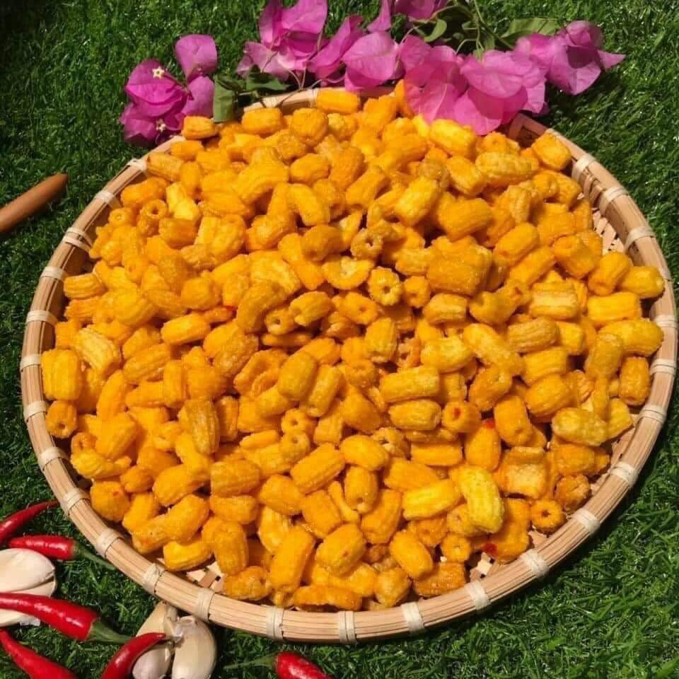 Nui chiên bơ mắm tỏi 300gr
