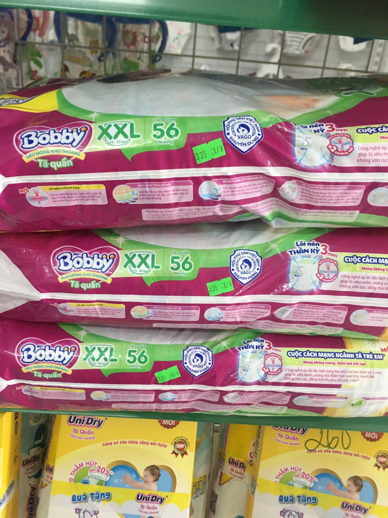 Tã quần boby xxl 56 miếng
