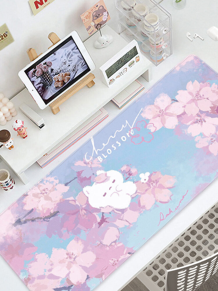 Kích Thước Lớn Mèo Tranh Sơn Dầu Miếng Lót Chuột Máy Tính Văn Phòng Bàn Phím Cho Nữ Cao Su Bền Đẹp Cao Cấp Cảm Giác Chống Bụi Bẩn