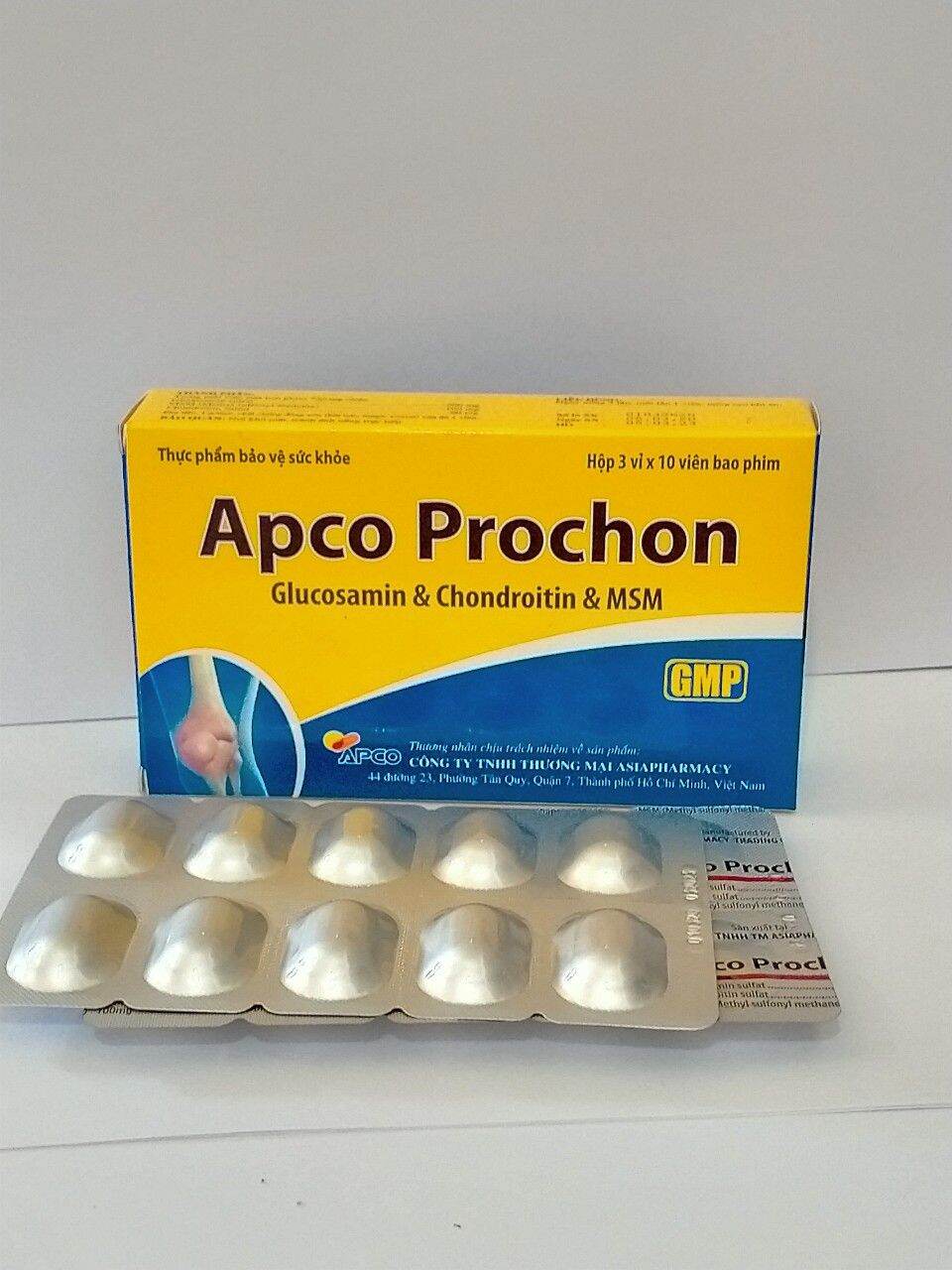 Viên Uống Apco Prochon Hộp 30 Viên Dùng Cho Trường Hợp Thoái Hóa Khớp Gối Đau Khớp.