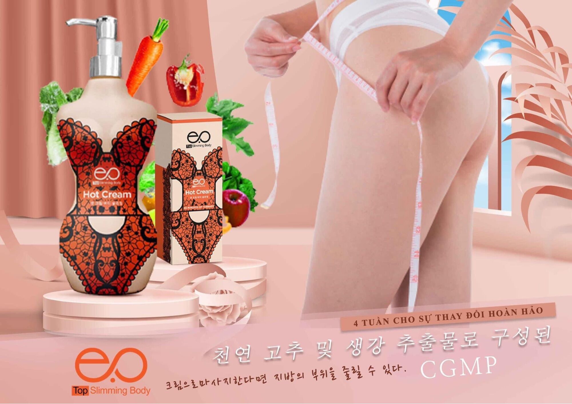 Kem tan mỡ bụng hot cream của topeo
