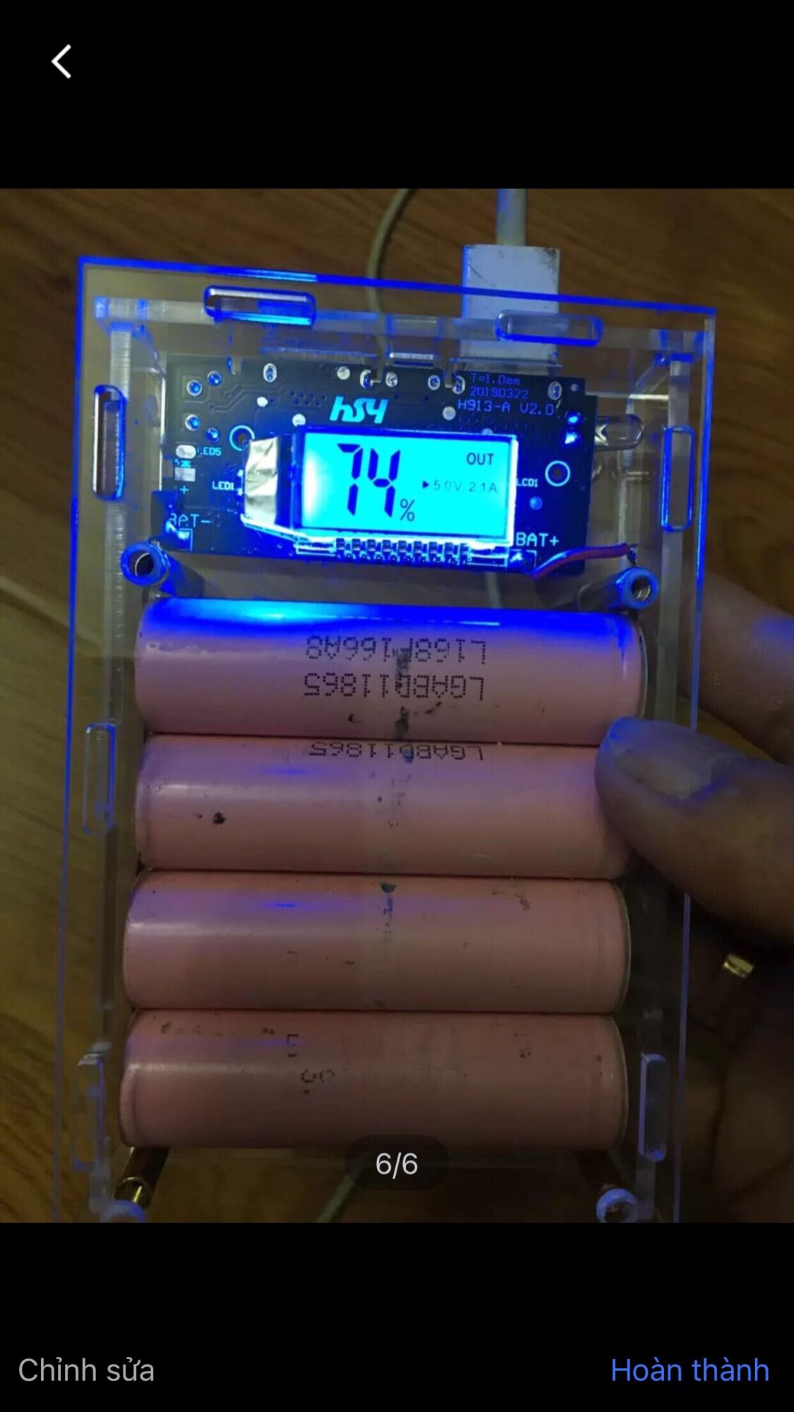 Box sạc dự phòng 4 cell không pin 18650