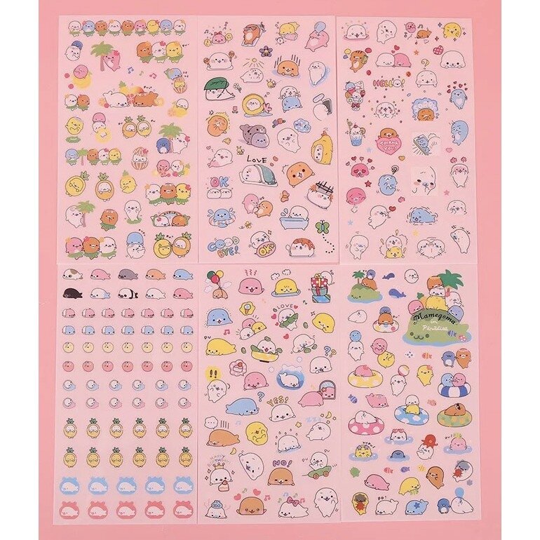 1 set stickers hình bé Mamegoma dễ thương