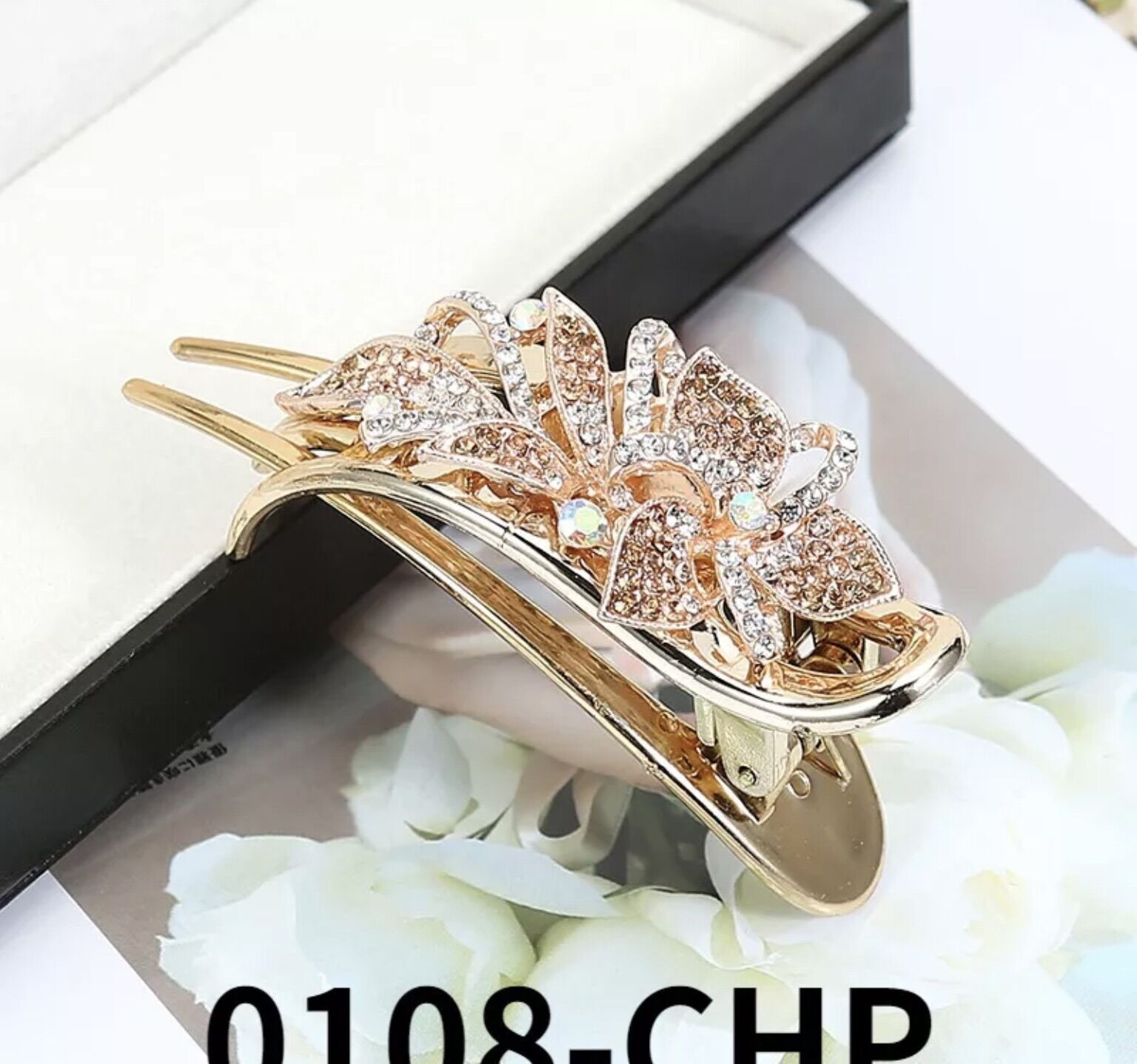 Kẹp mỏ vịt đính đá
