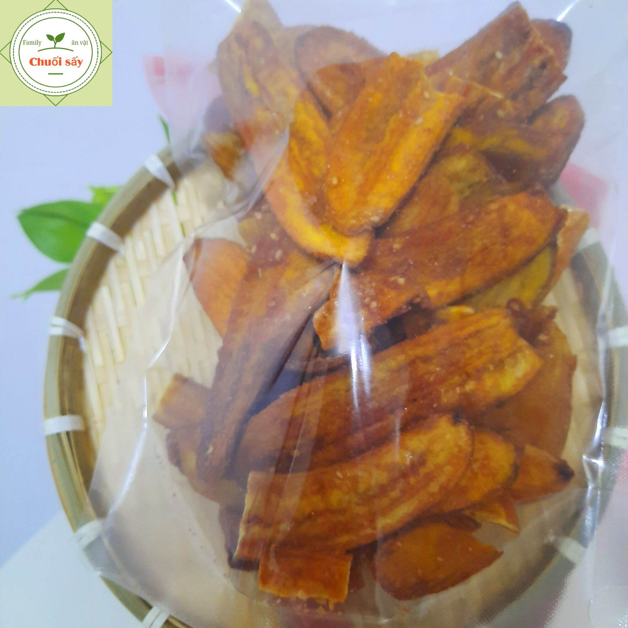 CHUỐI SẤY GIÒN MÈ GỪNG - Túi 180gr