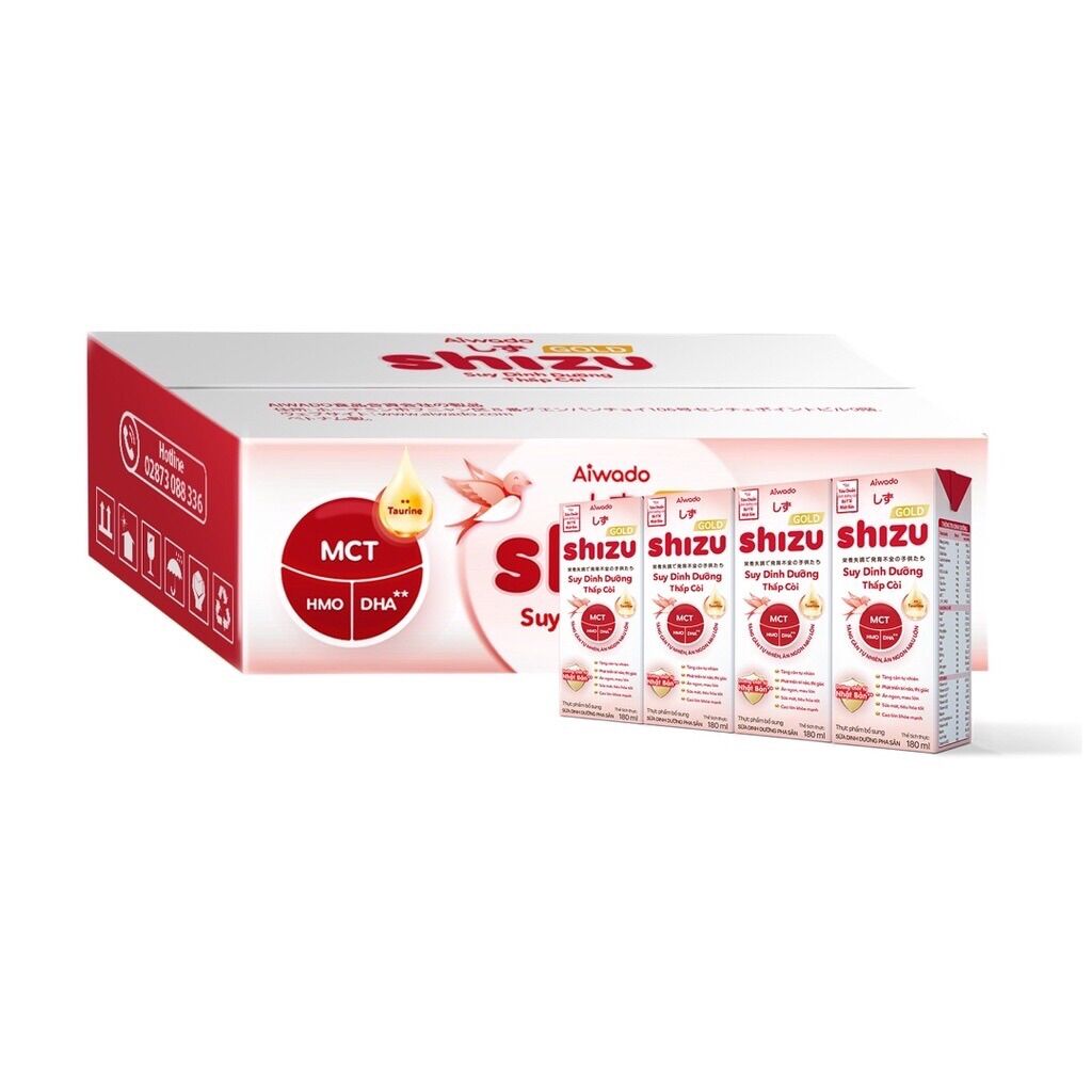 Thùng 48 hộp sữa Shizu suy dinh dưỡng 180ml