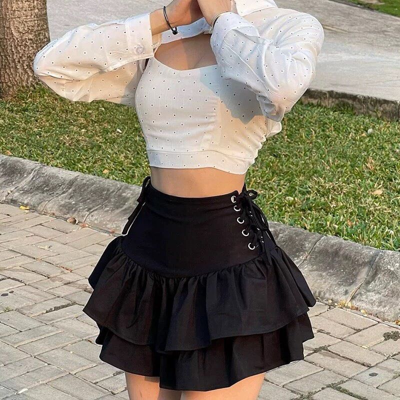 Chân váy ngắn xỏ dây 2 bên siêu hot hit