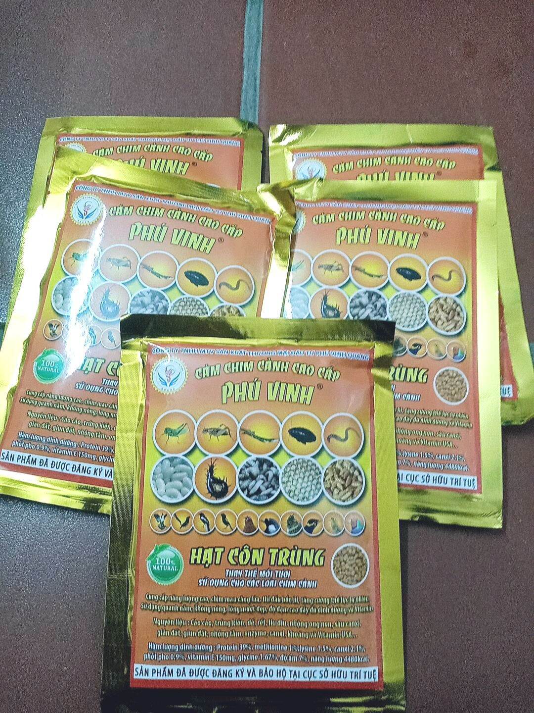 Hạt Côn Trùng100G (Phú Vinh) Cám Chim Cao Cấp- Hạt Côm Trùng Cao Cấp