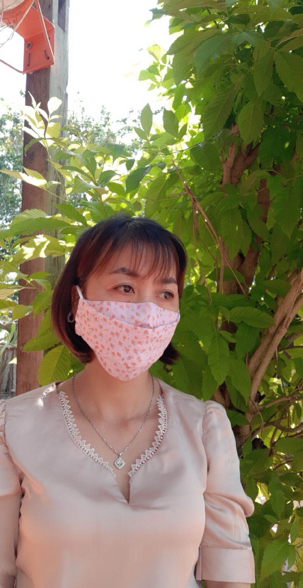 Khẩu trang  3D vải lụa