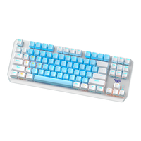 AULA | Bàn Phím Cơ 87 Phím Cho Game E-sports Có Dây Màu Xanh Đỏ Nâu