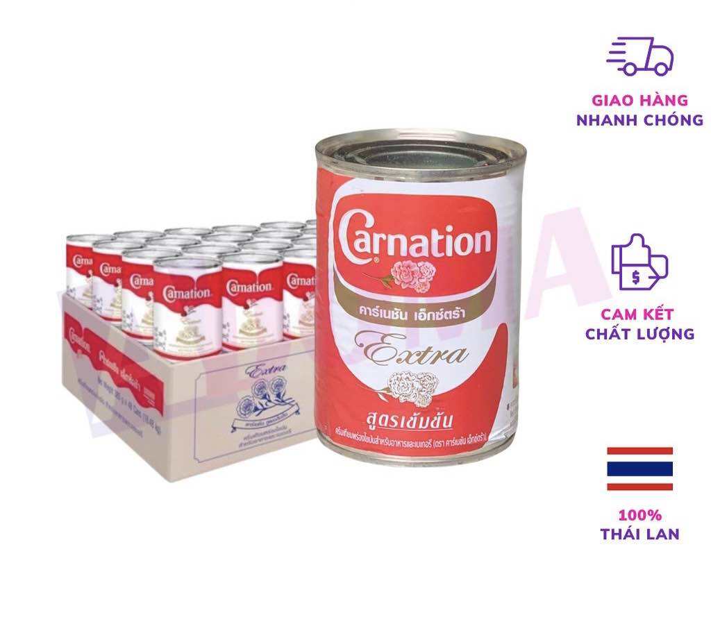 Sữa béo Carnation Extra sữa tươi không đường có xuất xứ Thái Lan, vị béo