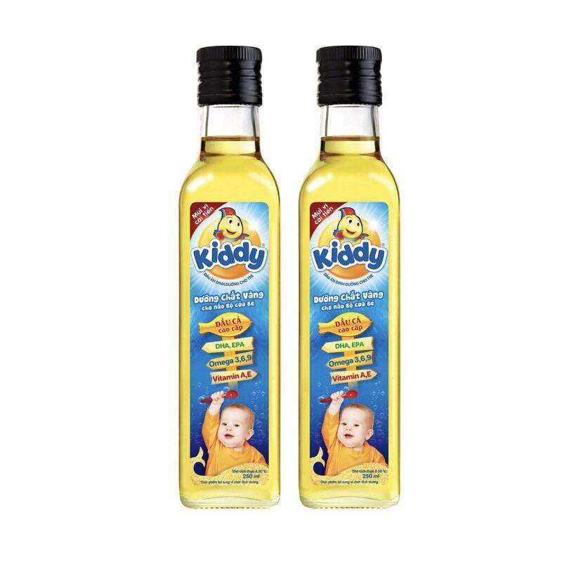 Dầu ăn dinh dưỡng Kiddy cá hồi Combo 2 chai x 250ml