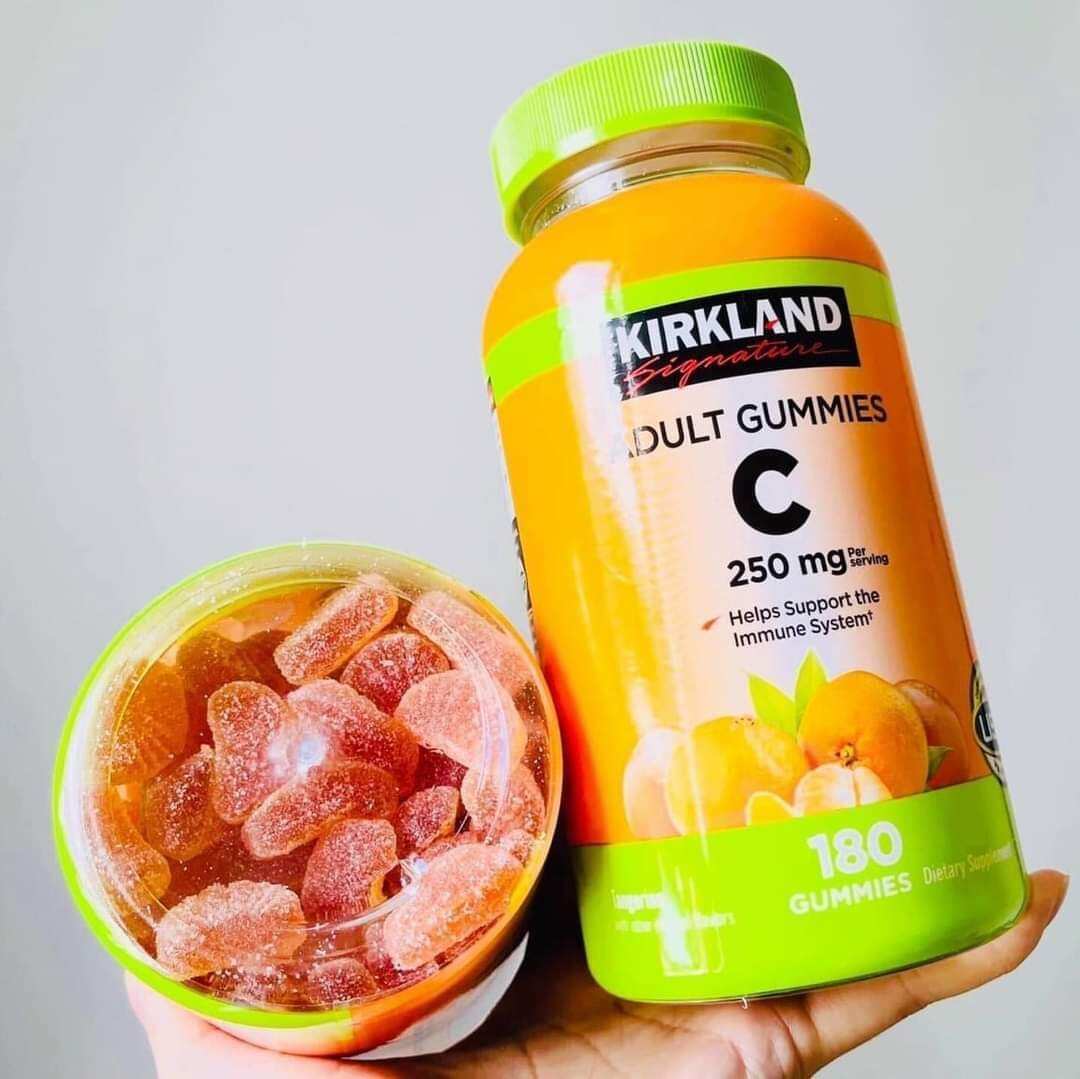 [HCM][Hàng Mỹ]Kẹo dẻo bổ sung vitamin C Kirkland Signature Adult Gummies C 250mg 180 viên