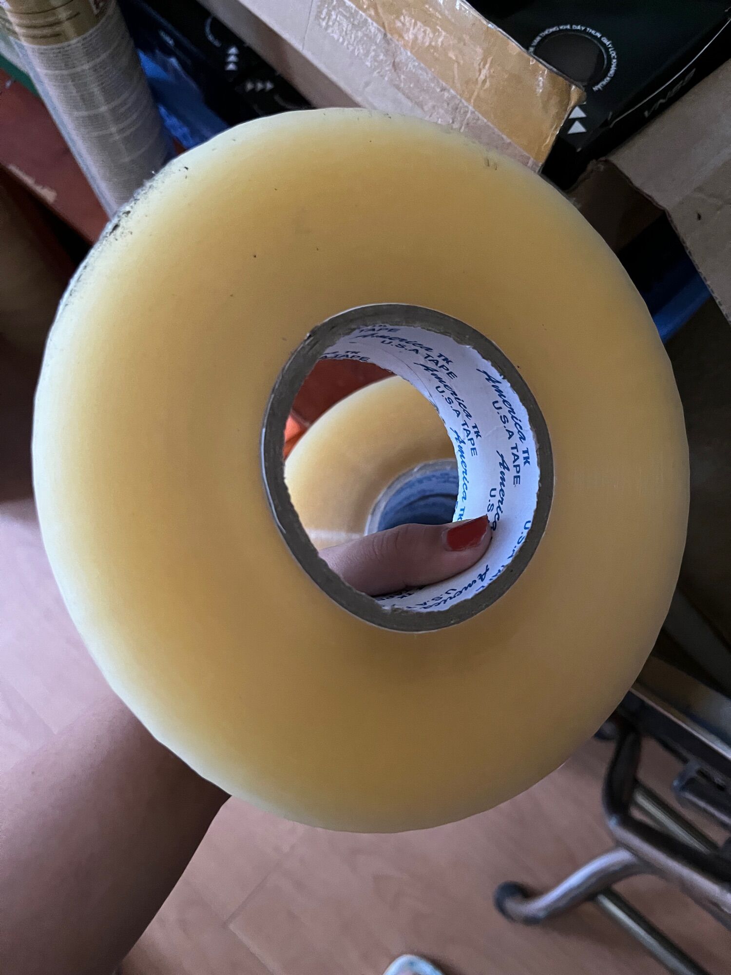 Băng keo dán thùng siêu dày,siêu dính 1kg/cuộn