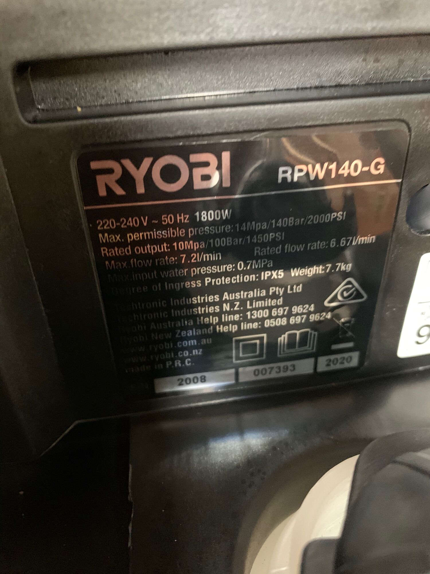 [HCM]Máy Rửa Xe Ryobi 1800W