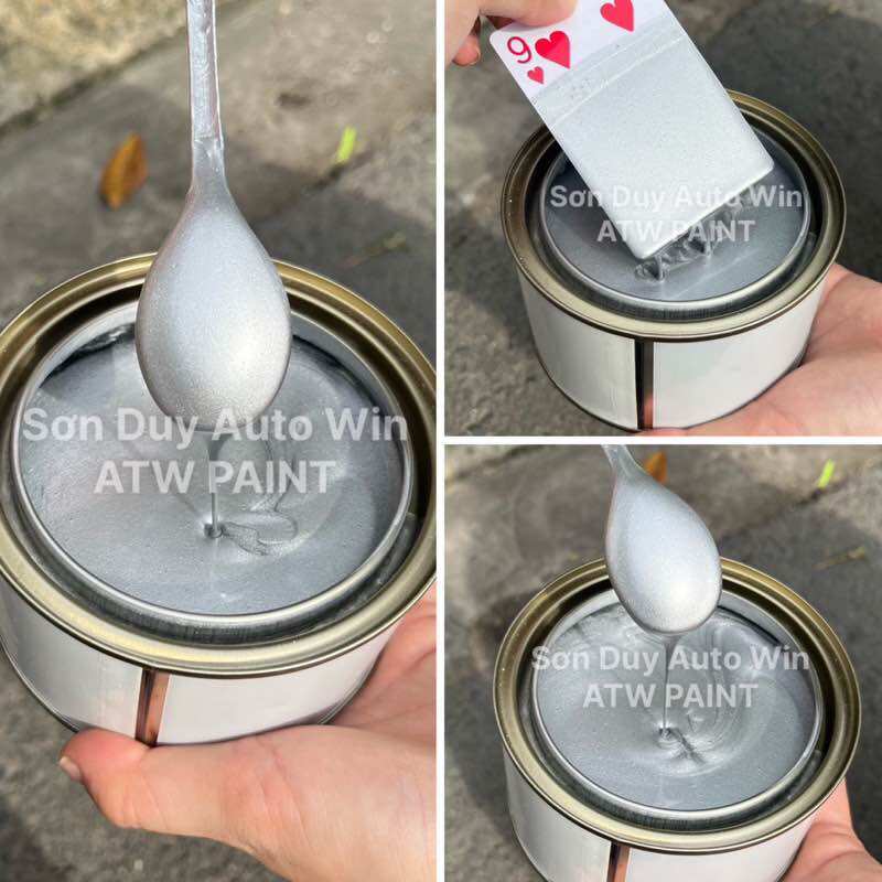 Màu bạc 1k đủ loại - Sơn ô tô xe máy đóng lon 1kg